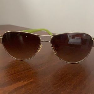Coach sunglasses - tortoise shell w/ lime green